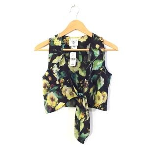 RP 4 LF Front Tie Crop Top S